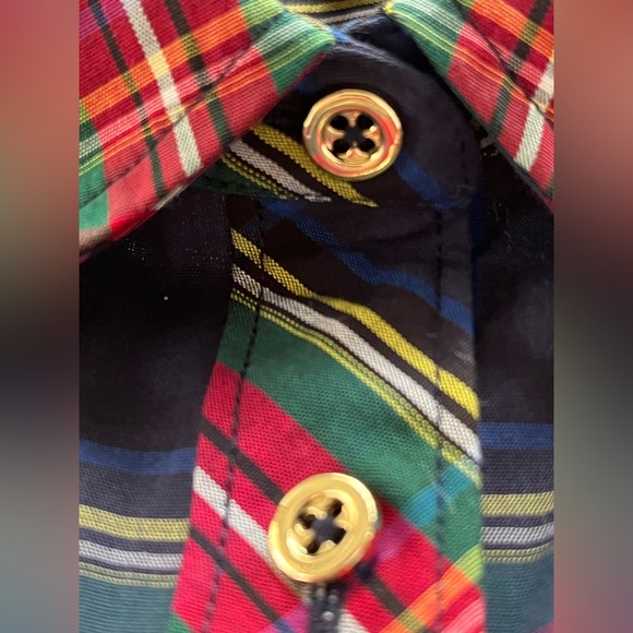 Talbots Classic Scenic Plaid Button-Down Shirt Blouse Top Size 2p Petite - Picture 4 of 13